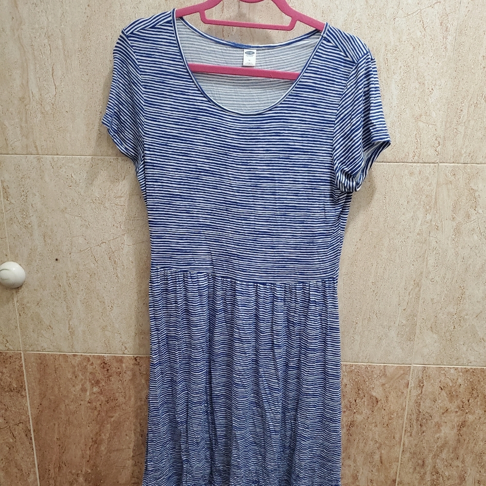Blue striped Jersey dress